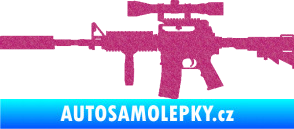 Samolepka Samopal 006 levá Ultra Metalic růžová