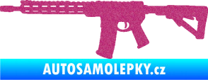 Samolepka Samopal 007 levá Ultra Metalic růžová