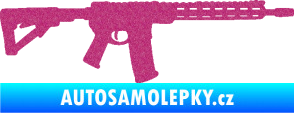Samolepka Samopal 007 pravá Ultra Metalic růžová