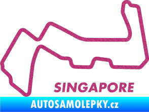 Samolepka Okruh Singapore Ultra Metalic růžová