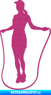 Samolepka Skákání přes švihadlo 001 levá skipping rope Ultra Metalic růžová