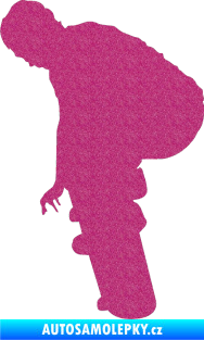 Samolepka Skateboard 003 levá Ultra Metalic růžová