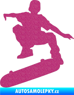 Samolepka Skateboard 004 levá Ultra Metalic růžová