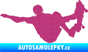 Samolepka Skateboard 007 levá Ultra Metalic růžová