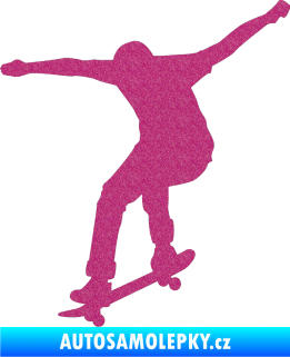 Samolepka Skateboard 011 levá Ultra Metalic růžová