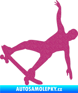 Samolepka Skateboard 013 levá Ultra Metalic růžová
