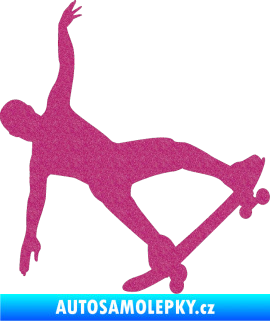Samolepka Skateboard 013 pravá Ultra Metalic růžová