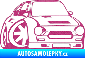 Samolepka Škoda 110r karikatura pravá Ultra Metalic růžová