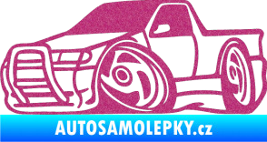 Samolepka Škoda Felicia korba karikatura levá Ultra Metalic růžová