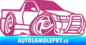 Samolepka Škoda Felicia korba karikatura pravá Ultra Metalic růžová
