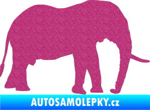 Samolepka Slon 001 pravá Ultra Metalic růžová