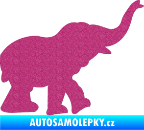Samolepka Slon 022 pravá Ultra Metalic růžová