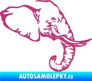 Samolepka Slon 030 pravá hlava Ultra Metalic růžová