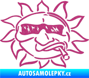 Samolepka Slunce pravá Ultra Metalic růžová