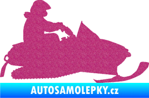 Samolepka Sněžný skútr 002 pravá Ultra Metalic růžová