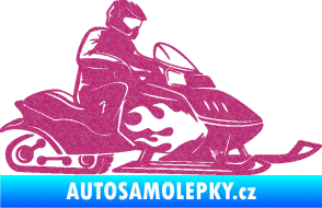 Samolepka Sněžný skútr pravá Ultra Metalic růžová