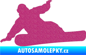 Samolepka Snowboard 001 levá Ultra Metalic růžová