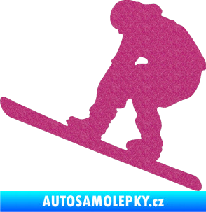 Samolepka Snowboard 002 levá Ultra Metalic růžová