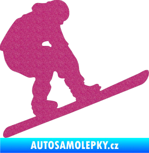 Samolepka Snowboard 002 pravá Ultra Metalic růžová