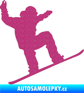 Samolepka Snowboard 003 pravá Ultra Metalic růžová