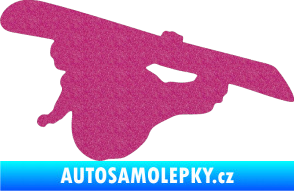 Samolepka Snowboard 007 levá Ultra Metalic růžová