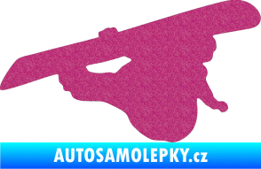 Samolepka Snowboard 007 pravá Ultra Metalic růžová