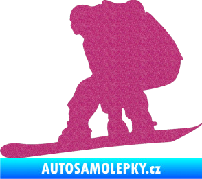 Samolepka Snowboard 010 levá Ultra Metalic růžová