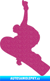 Samolepka Snowboard 012 levá Ultra Metalic růžová
