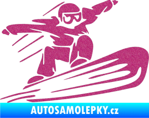 Samolepka Snowboard 014 pravá Ultra Metalic růžová