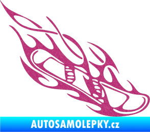 Samolepka Snowboard 015 pravá Ultra Metalic růžová