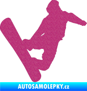 Samolepka Snowboard 020 pravá Ultra Metalic růžová