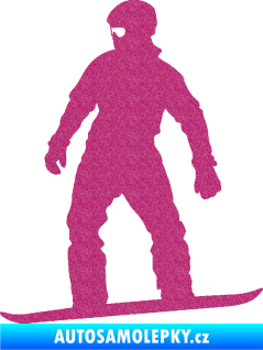 Samolepka Snowboard 024 levá Ultra Metalic růžová
