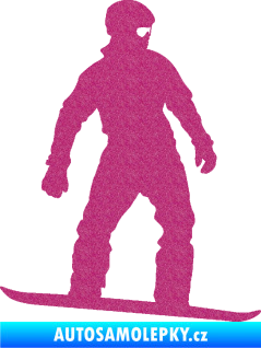 Samolepka Snowboard 024 pravá Ultra Metalic růžová