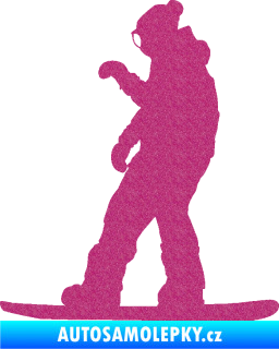 Samolepka Snowboard 028 levá Ultra Metalic růžová