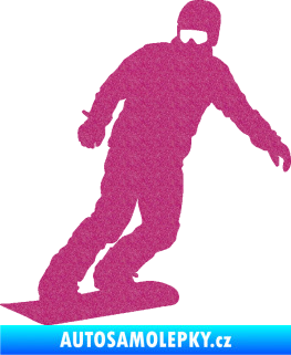 Samolepka Snowboard 029 levá Ultra Metalic růžová