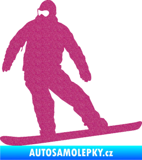 Samolepka Snowboard 034 levá Ultra Metalic růžová