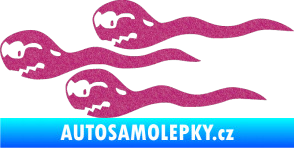 Samolepka Spermie levá Ultra Metalic růžová