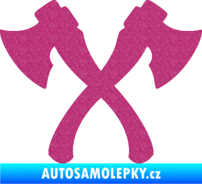Samolepka Spojené sekery Ultra Metalic růžová