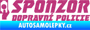 Samolepka Sponzor dopravní policie 004 Ultra Metalic růžová