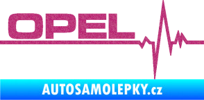 Samolepka Srdeční tep 036 levá Opel Ultra Metalic růžová