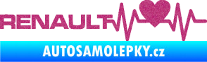 Samolepka Srdeční tep 041 levá Renault Ultra Metalic růžová