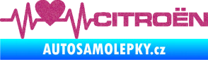 Samolepka Srdeční tep 056 pravá Citroen Ultra Metalic růžová