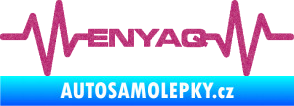 Samolepka Srdeční tep 063 Enyaq Ultra Metalic růžová