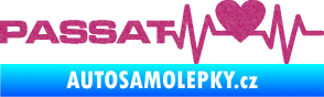 Samolepka Srdeční tep 077 levá Volkswagen Passat Ultra Metalic růžová