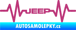 Samolepka Srdeční tep 081 Jeep Ultra Metalic růžová