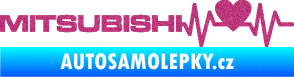 Samolepka Srdeční tep 082 levá Mitsubishi Ultra Metalic růžová