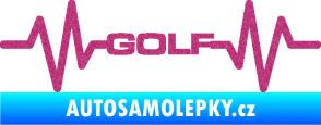 Samolepka Srdeční tep 085 Volkswagen Golf Ultra Metalic růžová