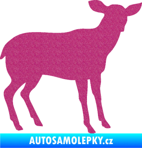 Samolepka Srna 001 pravá Ultra Metalic růžová