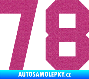 Samolepka Startovní číslo 78 Ultra Metalic růžová