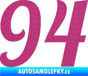Samolepka Startovní číslo 94 typ 3    Ultra Metalic růžová